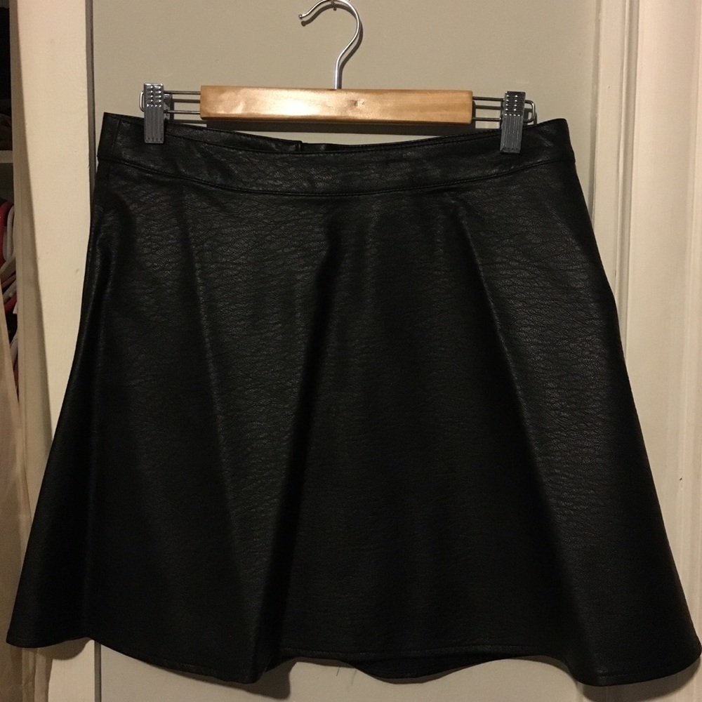 Faux Leather Skirt